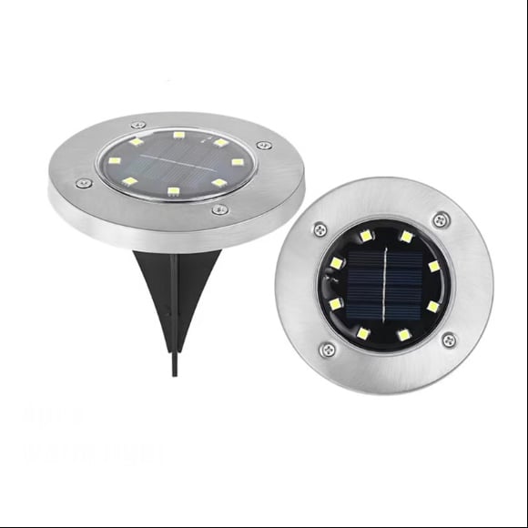 ☀️ Solar Powered 8-LED Ground Lights | Outdoor Pathway Lighting