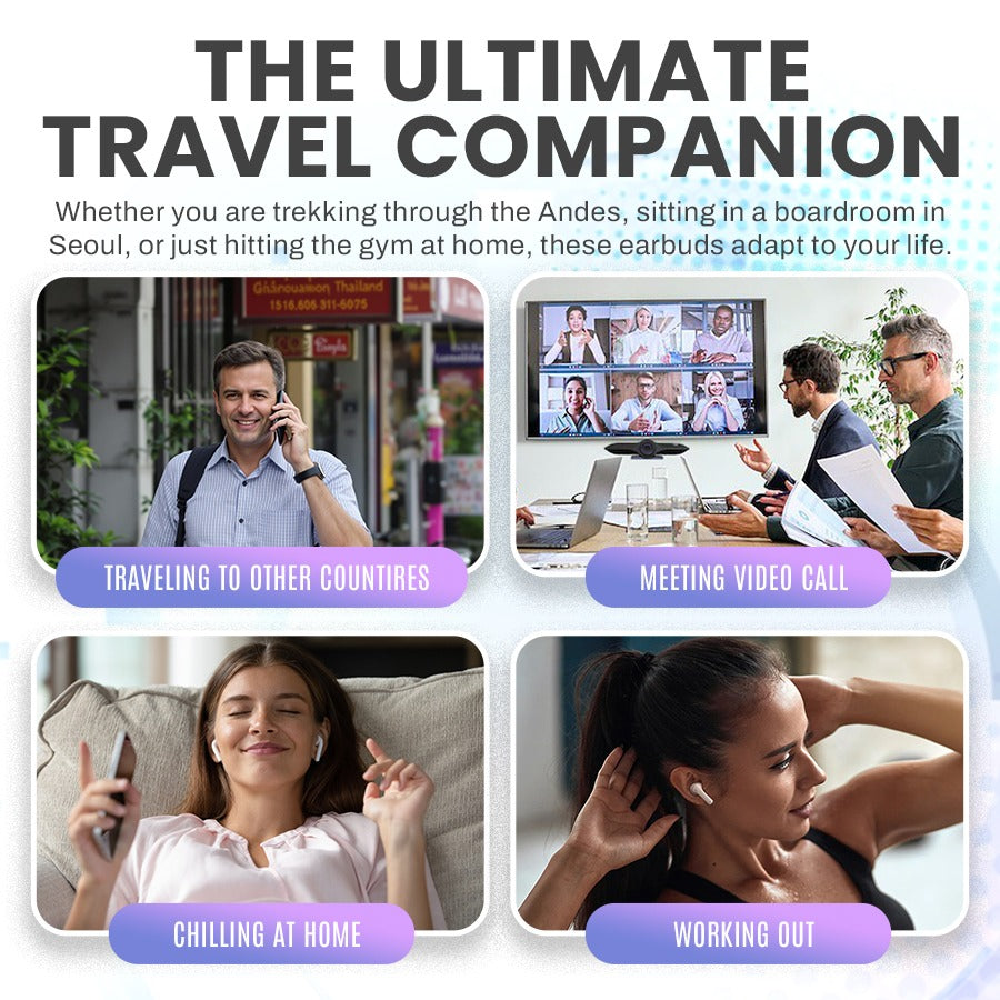 Speak the World: 144+ Language AI Translator Earbuds | Real-Time Voice Translation & 48dB ANC ๐๐ง