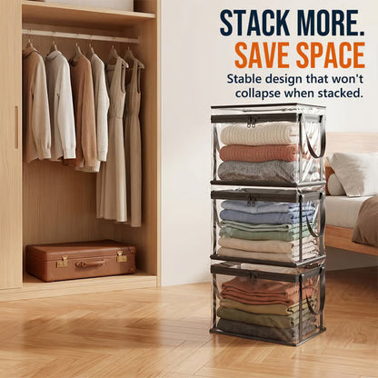 🎁Hot Sale 49% OFF📦Large Heavy-Duty Soft Thick Plastic Clear Storage Bag for Clothes, Moving & Storage