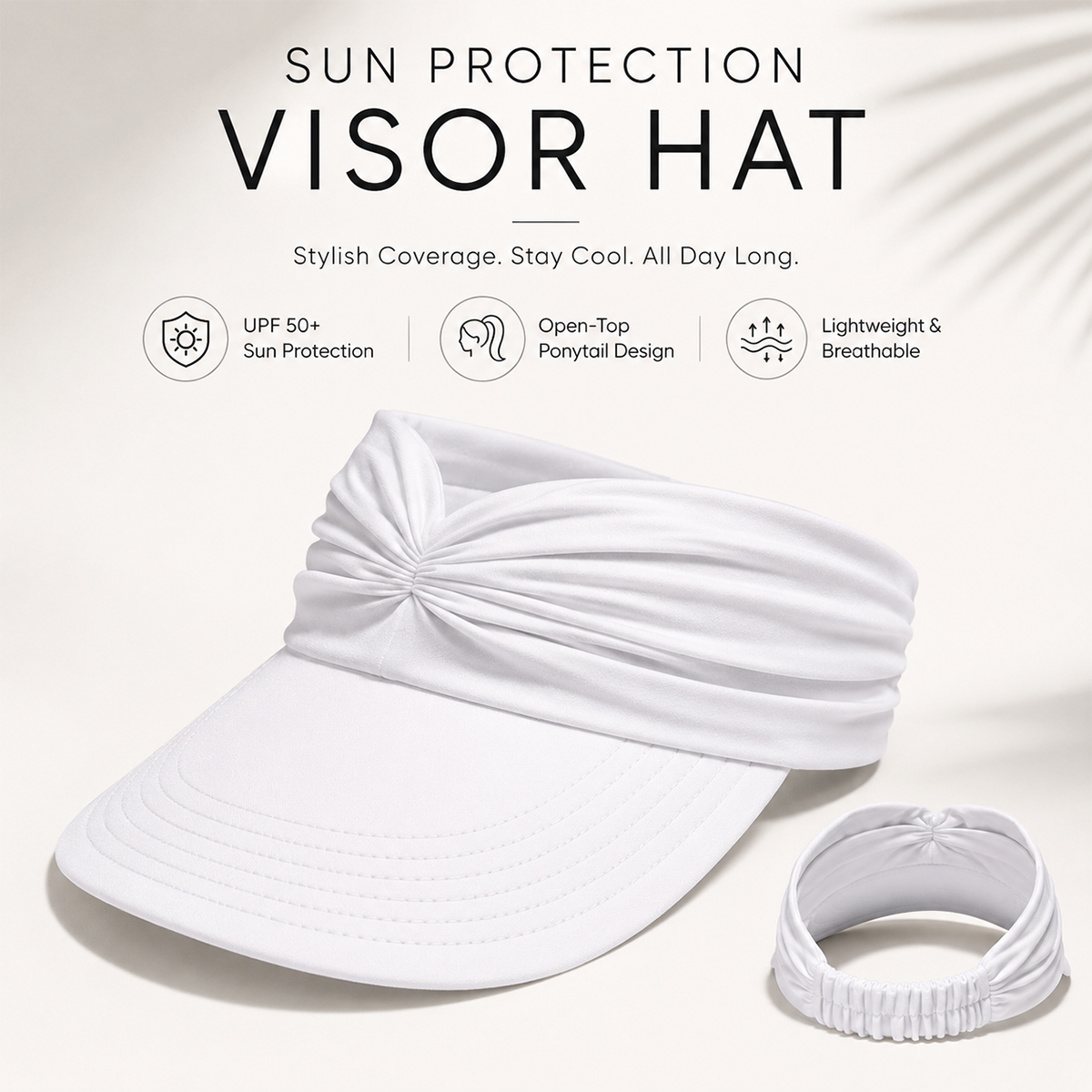 Women's UPF 50+ UV Protection Sun Visor Hat