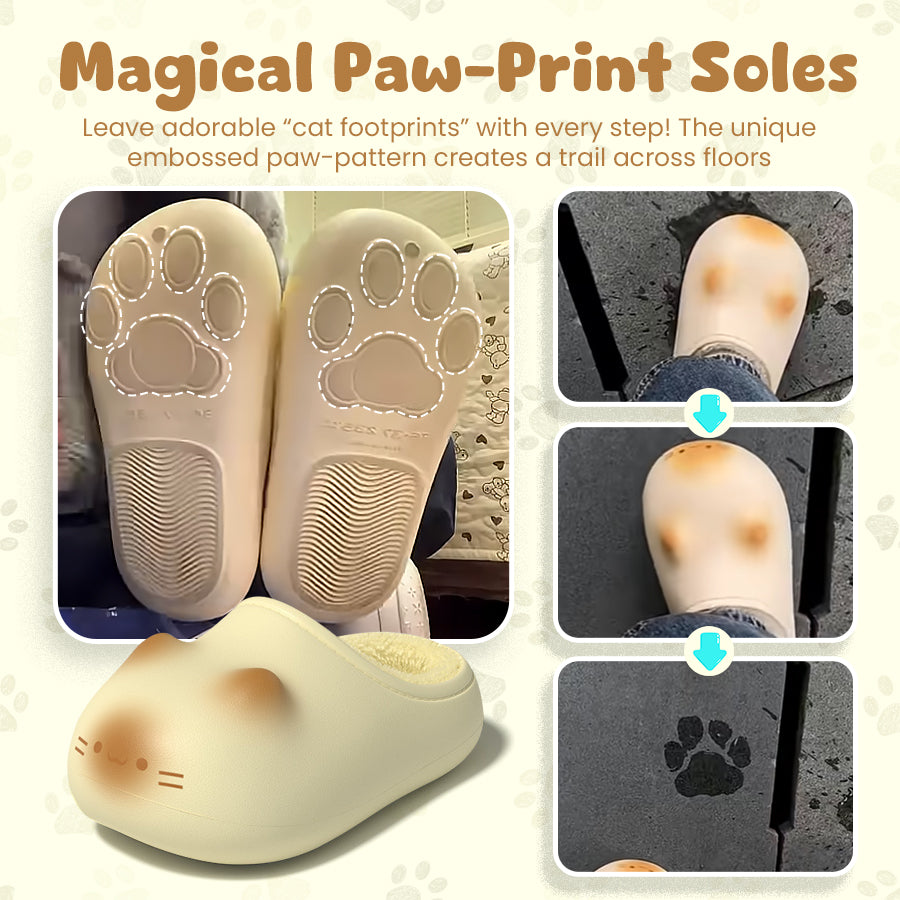 🐾Cozy Paws The Cat-Inspired Slippers with Magical Footprints🎁