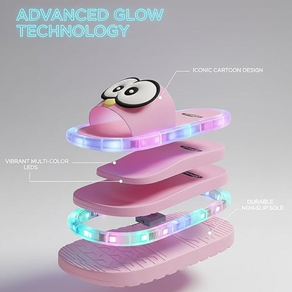 LED Cartoon Slippers – Vibrant Light-Up Sole & Cute Penguin Design – Flexible PVC & Easy Slip-On 🏠