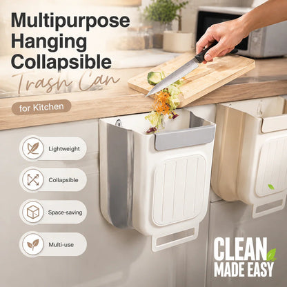 Multipurpose Hanging Collapsible Trash Can for Kitchen