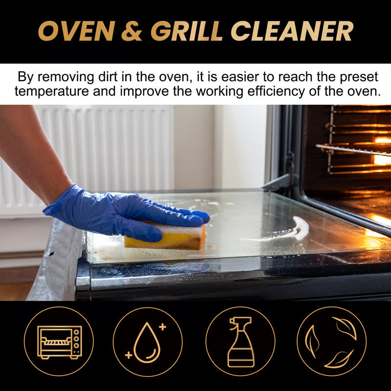 ✨ Oven & Grill Cleaner Spray – Dissolves Grease in 5 Mins, No Scrubbing & Eliminates Odors 🔥